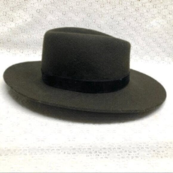 Rag & Bone Dark Green Bohemian Classic Casual Fedora Hat Medium - Picture 4 of 8